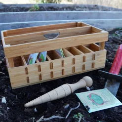 Garrett Wade Bamboo Tool Tote and Seed Organizer Sale