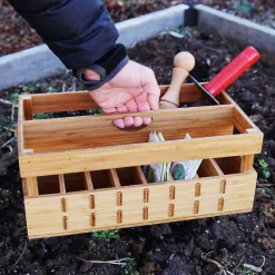 Garrett Wade Bamboo Tool Tote and Seed Organizer Sale