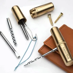 Garrett Wade Beautiful Brass Capsule Multi-Tools
