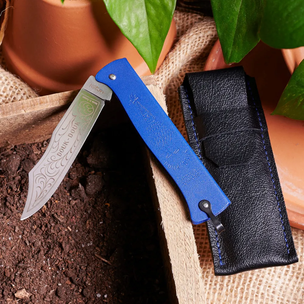 Garrett Wade Blue Douk Douk Knife with Leather Sheath Online
