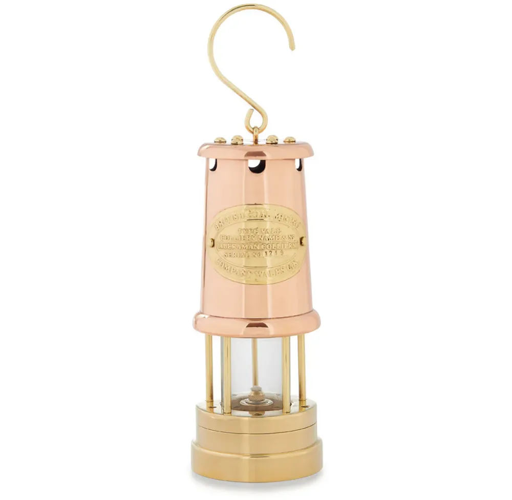 garrett-wade 8" Brass & Copper Oil Lamp New