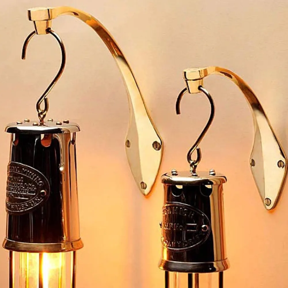 garrett-wade 8" Brass & Copper Oil Lamp New