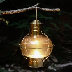 garrett-wade Brass “Onion”-Style Oil Lamp