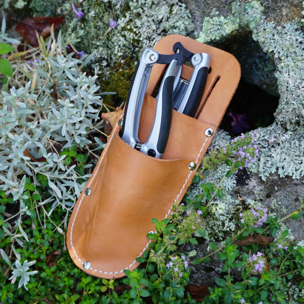 garrett-wade Bypass & Flower Pruner Set with Leather Sheath New