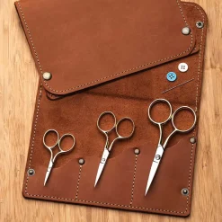 garrett-wade Classic Embroidery Scissors with Leather Case Best