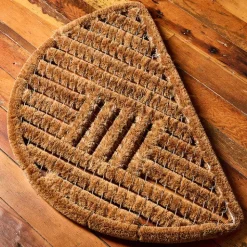 garrett-wade Coir and Stainless Steel Half-Round Spiral Doormat