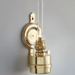 garrett-wade Extra Bright Oil Lamp with Wall Hanger & Smoke Stopper New