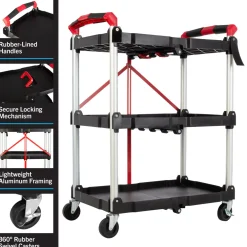 garrett-wade Folding Cart (50lb Capacity Per Shelf) Hot