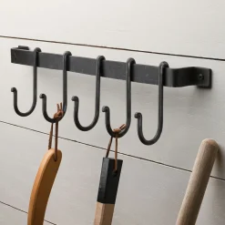 Garrett Wade Forged Flat Iron Rack with 5 S-Hooks Outlet
