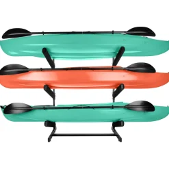 garrett-wade Freestanding Outdoor 3-Level Kayak and Canoe Rack Best
