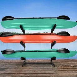 garrett-wade Freestanding Outdoor 3-Level Kayak and Canoe Rack Best