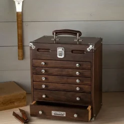 Gerstner International Dark Oak Six-Drawer Chest