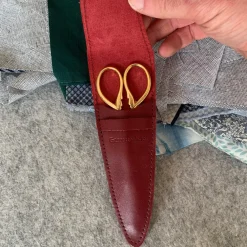 Garrett Wade 6” Gilded Sewing Scissors with French Leather Case