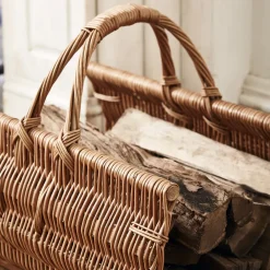 garrett-wade Handwoven Wicker Fireplace Basket