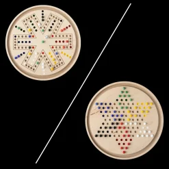 Garrett Wade 2-in-1 Handcrafted Aggravation / Chinese Checkers Game