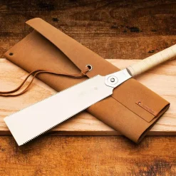 Garrett Wade Japanese Ryoba Saw with Leather Case Set Outlet