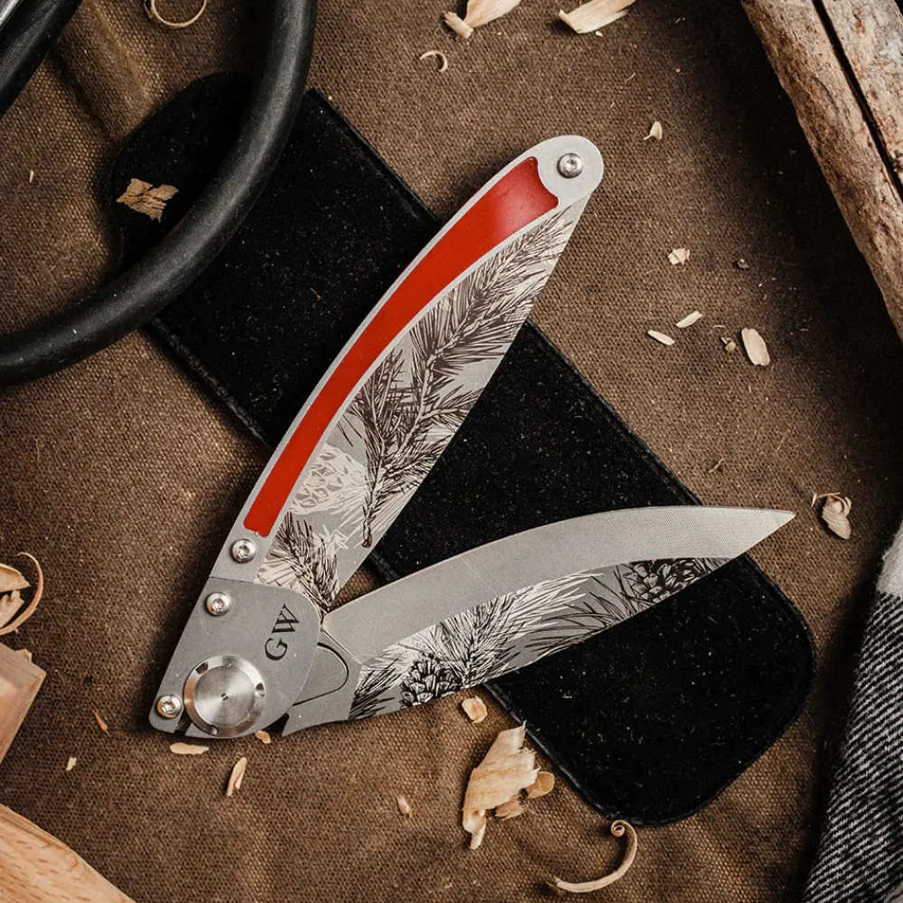 garrett-wade K2 Engraved Pinecone Pocket Knife Online