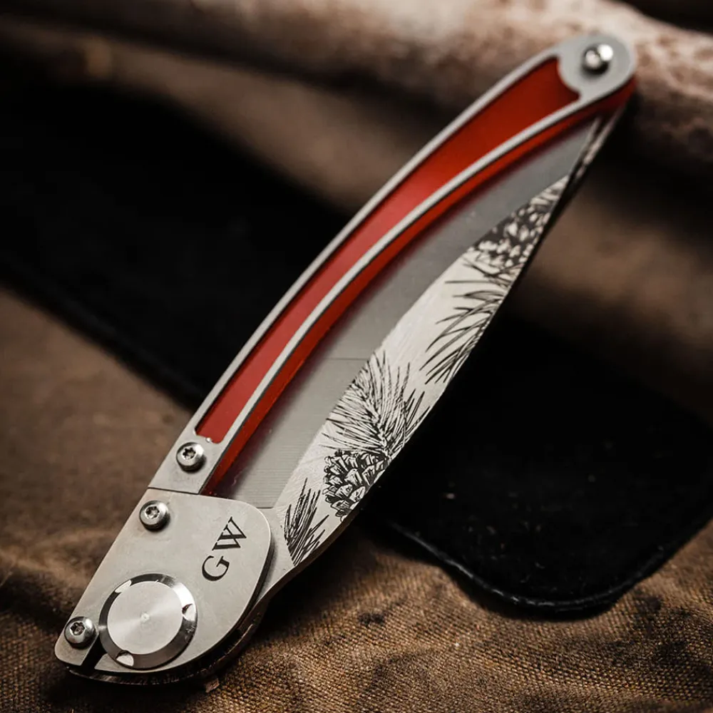 garrett-wade K2 Engraved Pinecone Pocket Knife Online