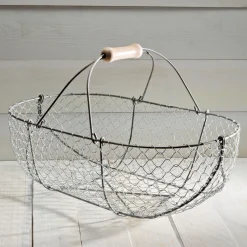 garrett-wade Large Woven Galvanized Basket Best