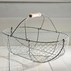 garrett-wade Medium Galvanized Basket Hot
