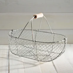 garrett-wade Medium Galvanized Basket Hot