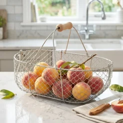 garrett-wade Medium Galvanized Basket Hot