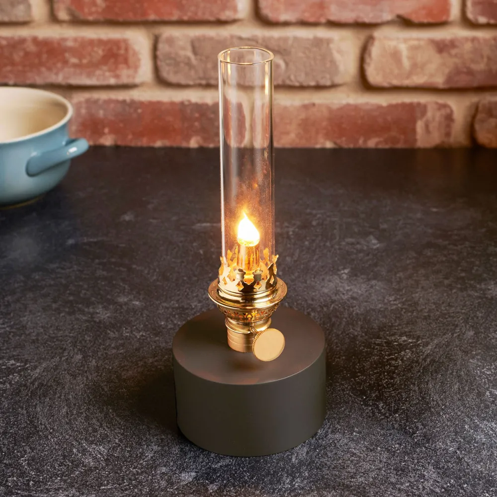 garrett-wade Modern Oil Lamp Dark Grey New