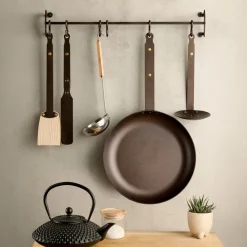 Garrett Wade Netherton Black iron Pan and Utensil Rail Sale