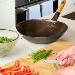 Netherton Long-Handled Spun Iron Wok Sale
