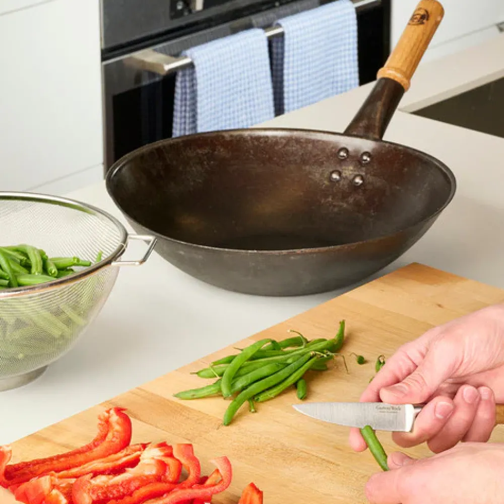 Netherton Long-Handled Spun Iron Wok Sale