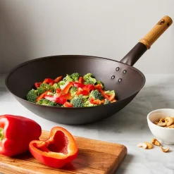 Netherton Long-Handled Spun Iron Wok Sale