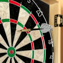 garrett-wade Old-Fashioned Dartboard Set in a Pine Cabinet