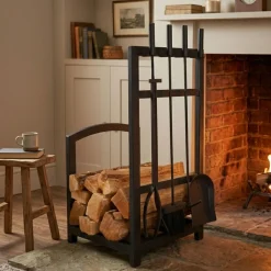 garrett-wade 5-Piece Firewood Rack Set New