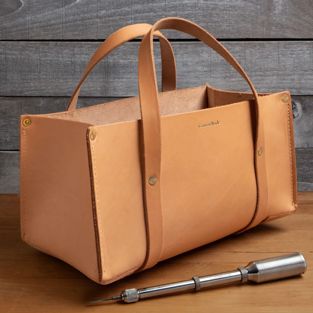 Garrett Wade Portable Leather Tool Bag- Tan Hot