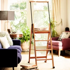 garrett-wade Premium Italian Beechwood Extendable Rolling Ladder Best