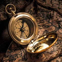 garrett-wade Push-Button Brass Compass Online