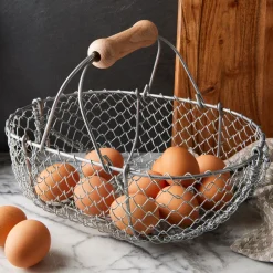 garrett-wade Small Woven Galvanized Basket Best
