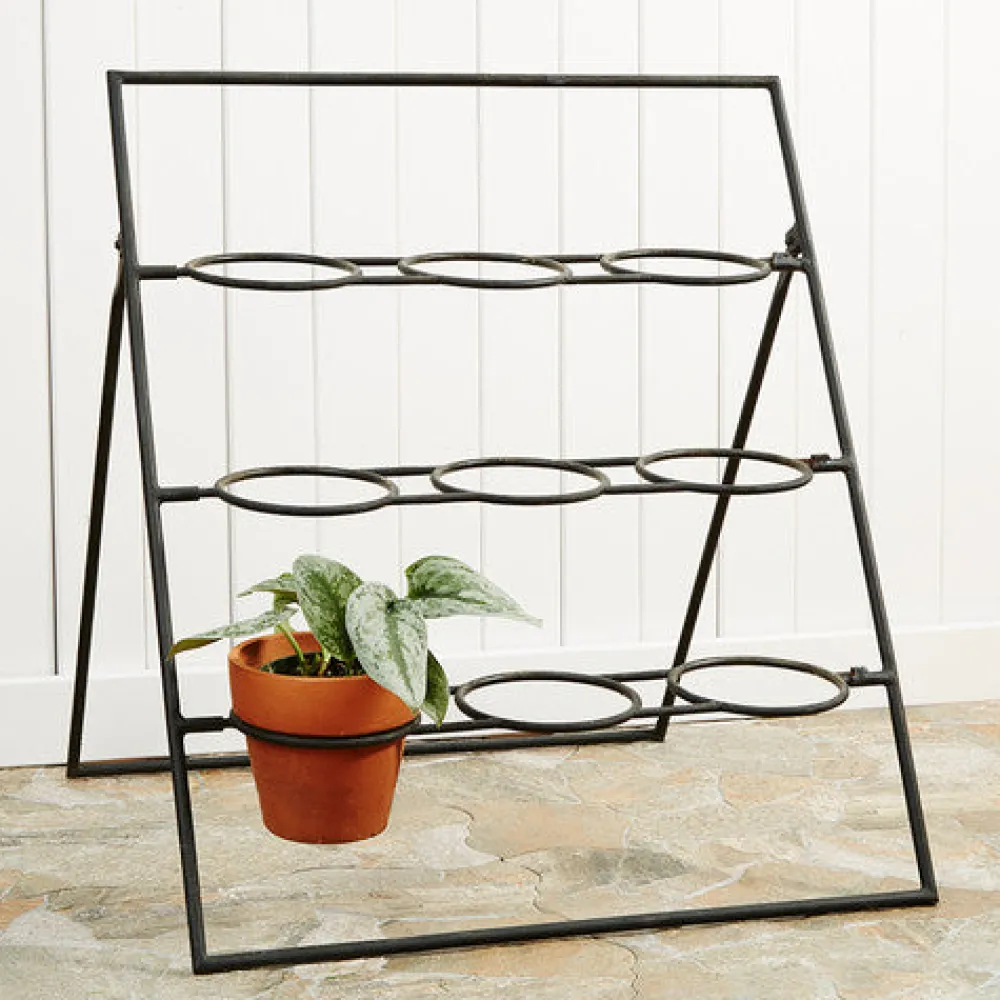 garrett-wade Terracotta Planter Stand Including 9 Pots Discount