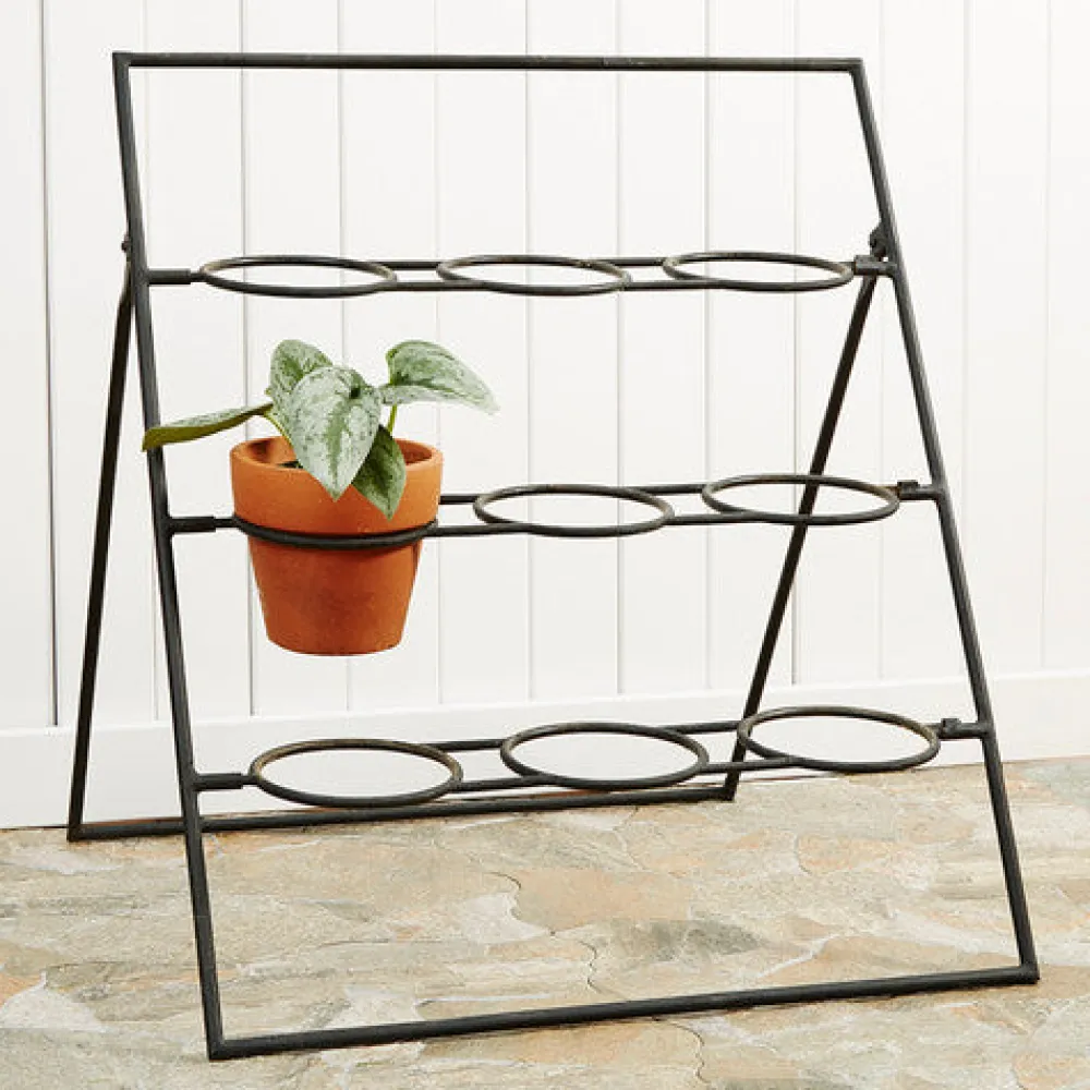 garrett-wade Terracotta Planter Stand Including 9 Pots Discount