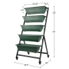 garrett-wade 5-Tier Vertical Planter with Wheels Hunter Green Hot