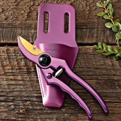 Garrett Wade Ultra-Sharp Purple Pruner and Sheath Set New
