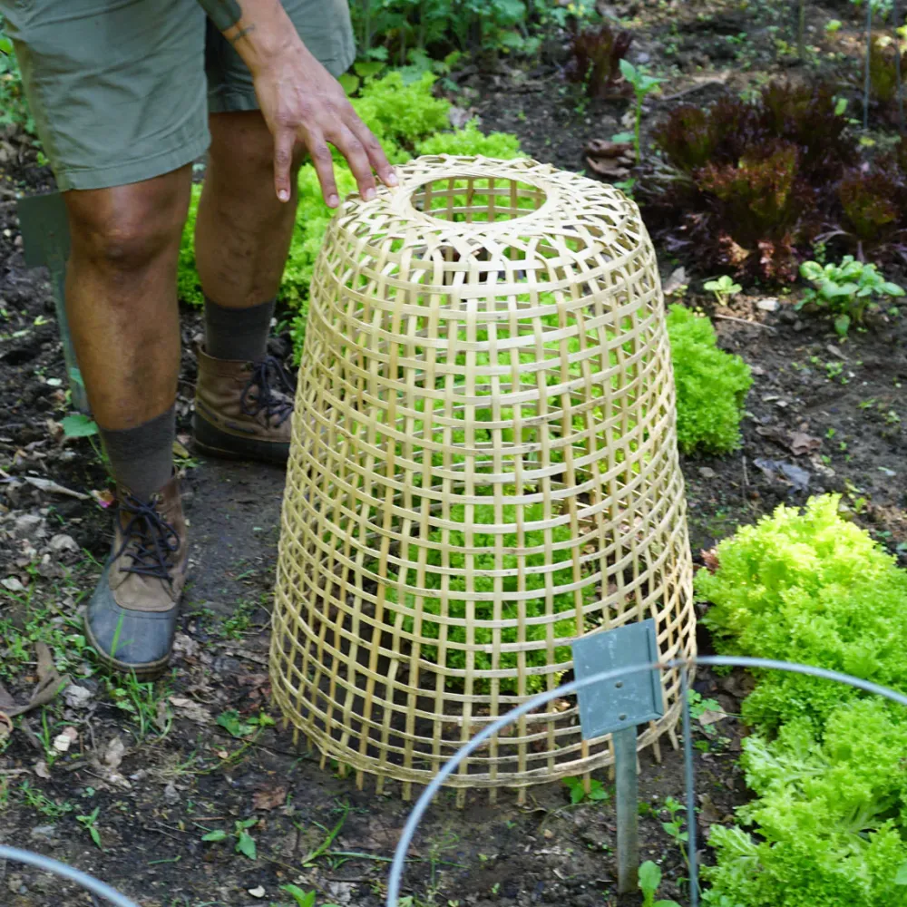 garrett-wade Woven Bamboo Garden Cloche