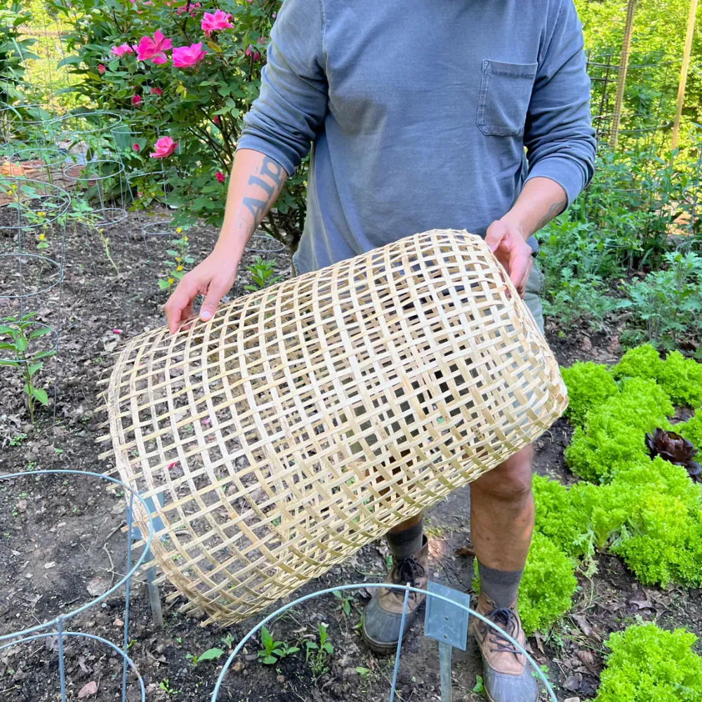 garrett-wade Woven Bamboo Garden Cloche